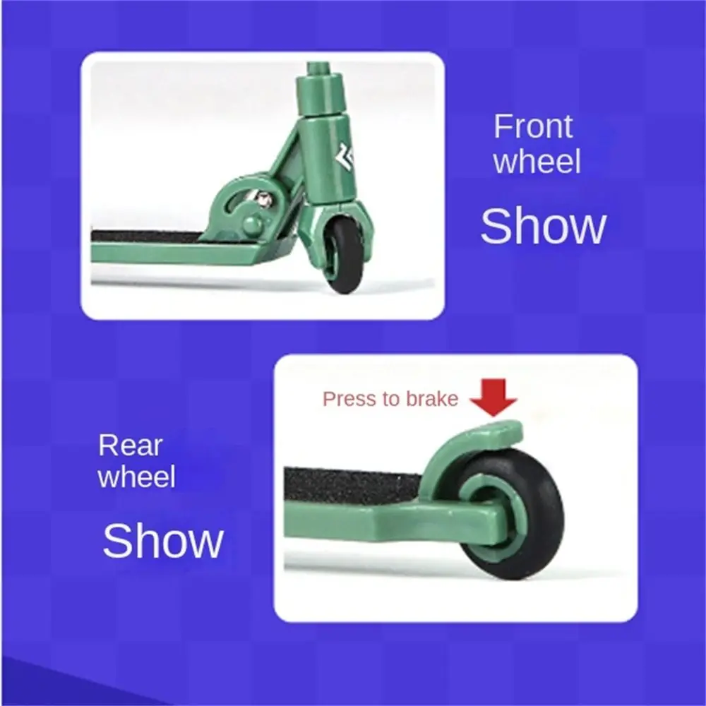 Sports Toy Foldable Finger Scooter Two Wheel Simulation Mini Scooter Fingerboard Finger Toys Finger Skateboards Party Favors