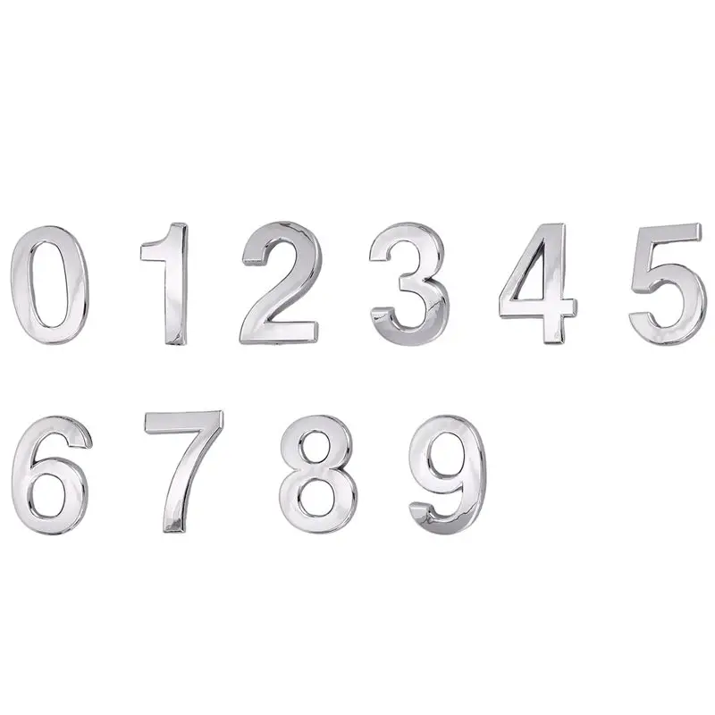 A98E-10 Pieces Self-Adhesive Door House Numbers Mailbox Numbers Street Address Numbers For Residence And Mailbox Signs, 0 To 9