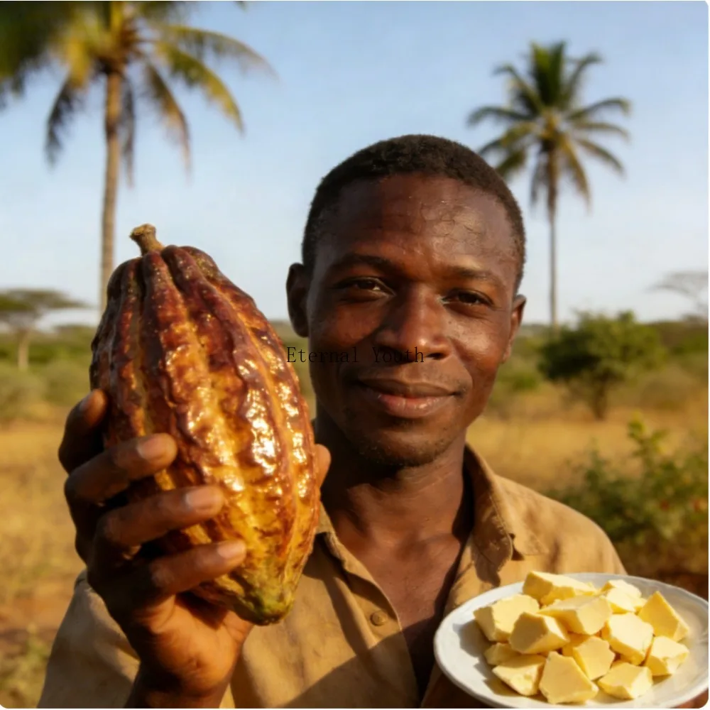 

Натуральное органическое нерафинированное какао-масло (250 г) для мыловарения, изготовления помады и косметических добавок
