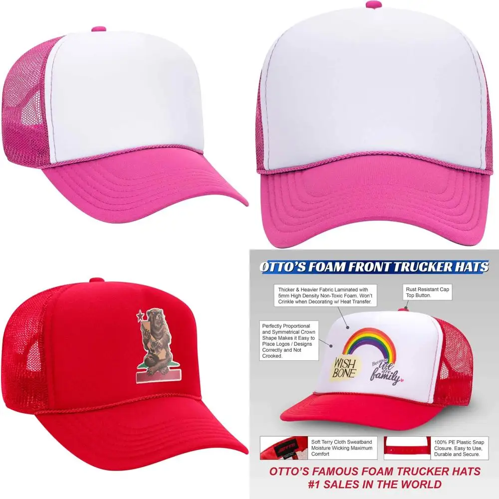 

Mesh Back Trucker Hat with 5 Panels, Mid Profile, 12 Caps, Wholesale Cap for Outdoor Activities