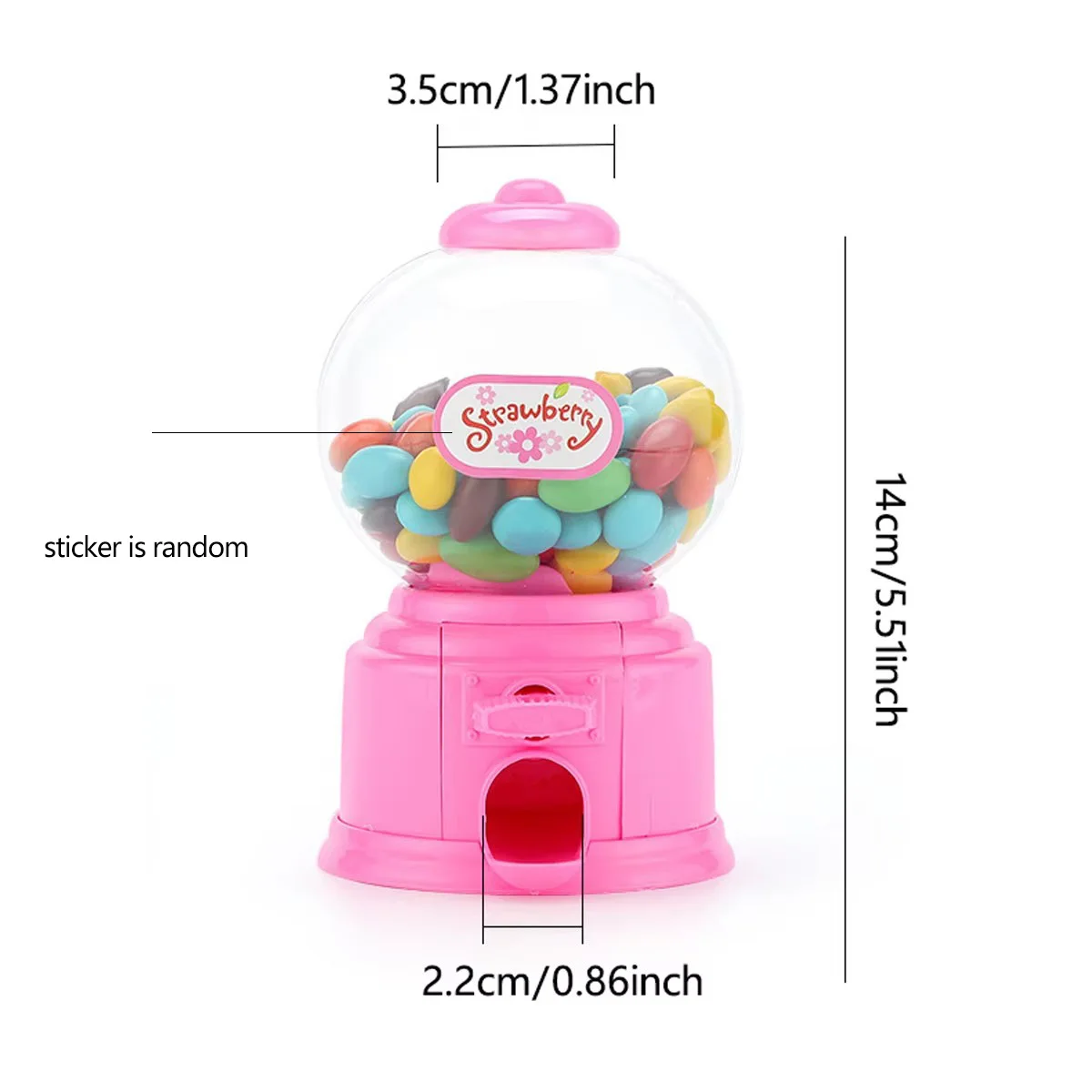 1pc-Cute gift candy box Mini Twizzle machine Candy candy toy storage jar