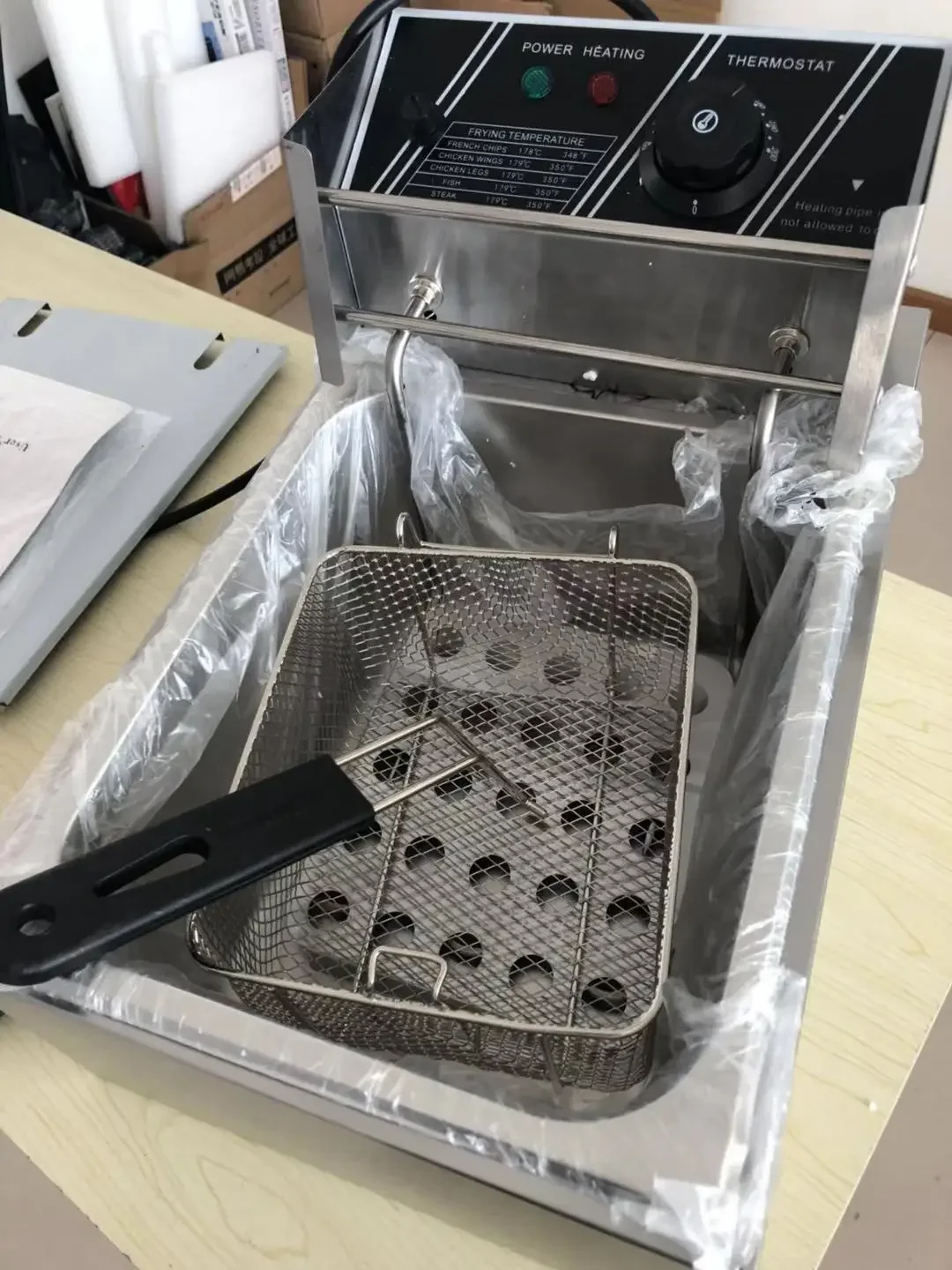 

z For 15 lb.Electric Countertop Deep Fryer Drop-in Electric Fryer 6 Liter