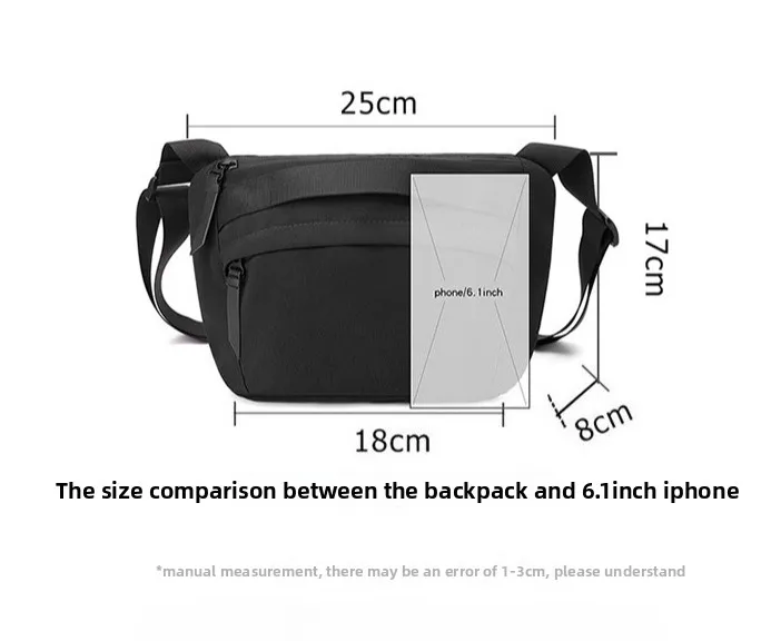 The New Men's Crossbody Bag Is Simple, Fashionable and Versatile. It Is A Multi-functional Waterproof Large-capacity Chest Bag