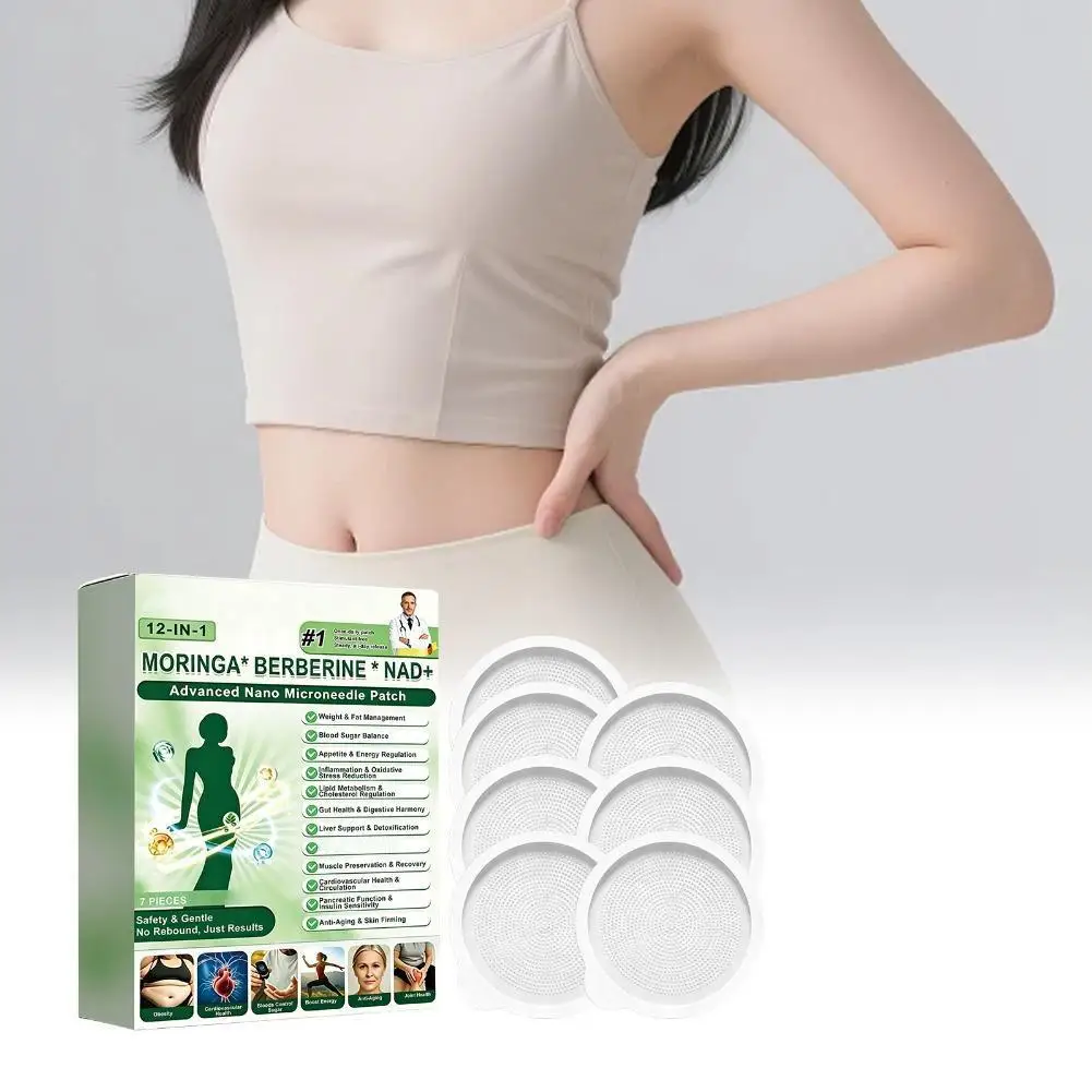 Moringa Nano Microneedle Skin Patch NAD+ Berberine Formula Breathable Lightweight Design Daily Body Firming Beauty Care