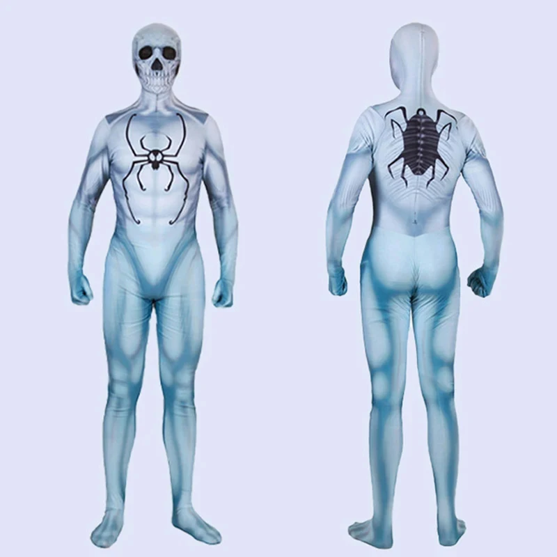 Disfraces de Halloween aterrador: Mono de calavera, esqueleto, fantasma, Ceñíndose al Cuerpo, zombi, ropa de cosplay para niños y adultos.