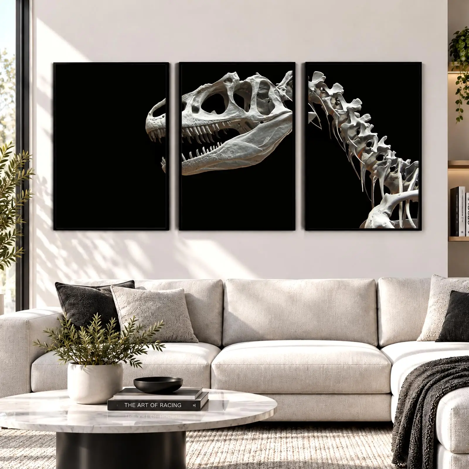 Trendy Dinosaur Fossil Art Painting Calligraphy Wall Art Canvas Poster Collection Prints for Bedroom Living Room Home Decoration