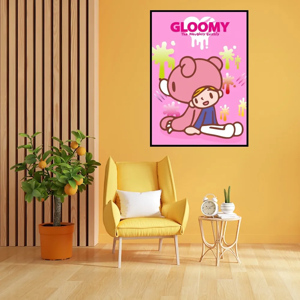 Fashion G-Gloomy Bear Cute Poster Prints Wall Painting Bedroom Living Room Decoration Office Small