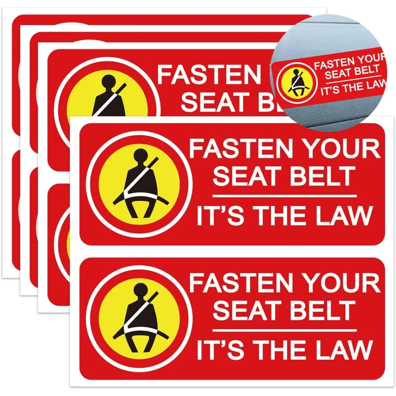 Attachez votre autocollant de ceinture de sécurité, attachez vos ceintures de sécurité, étiquettes d'avertissement d'avis de Taxi pour véhicule et voiture, 15CM PVC KK