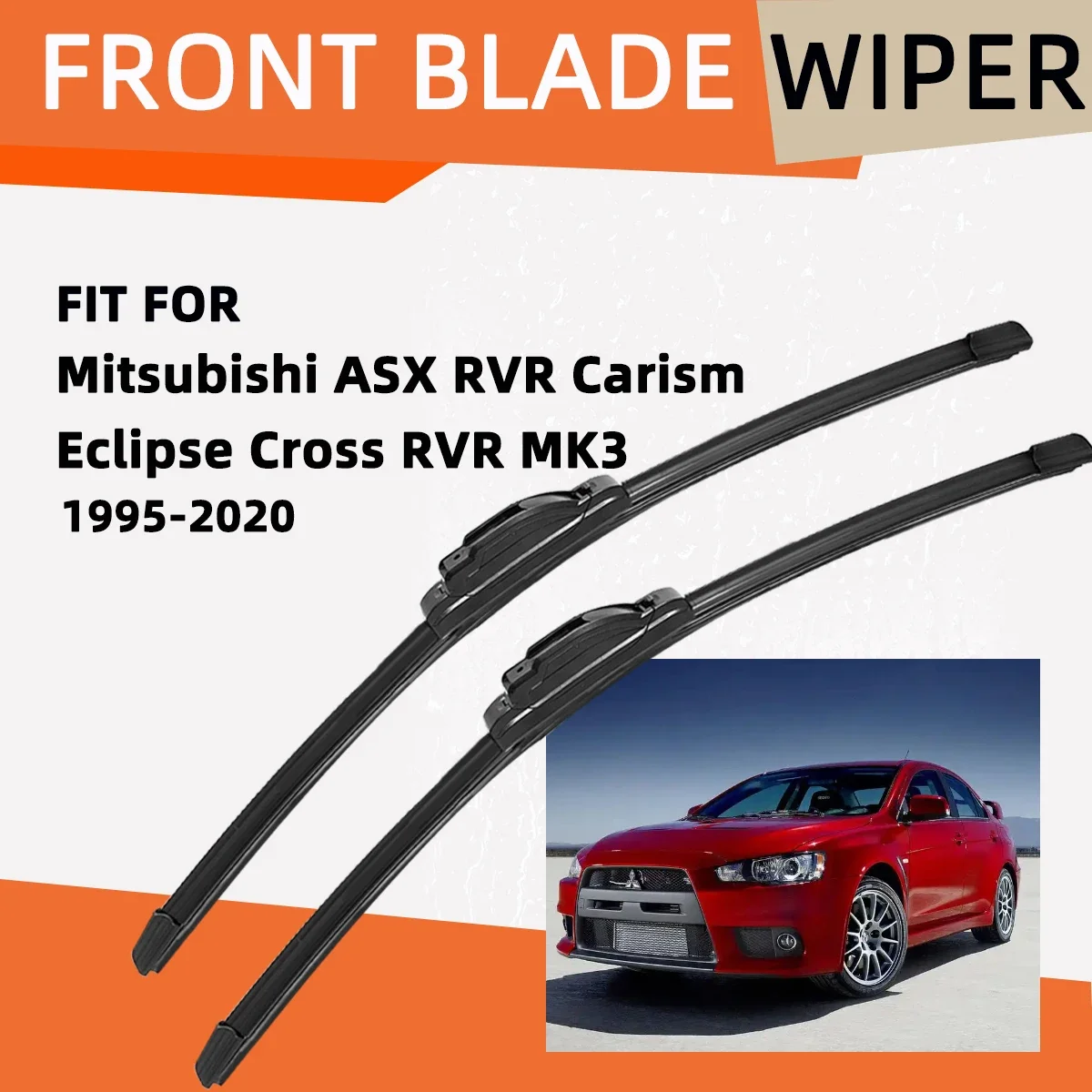 

Double Rubber Car Wiper for Mitsubishi ASX RVR Carism Eclipse Cross RVR MK3 Front Blade Brushes Accessorie Windscreen Wiper