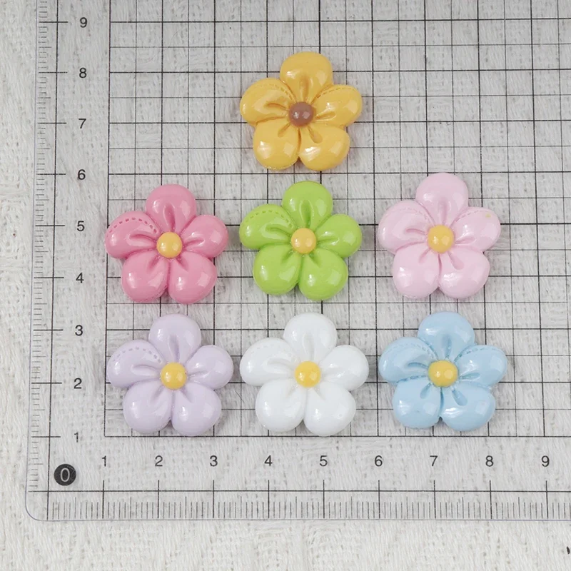 10/100pcs Flower Resin Patch Scrapbook DIY Resin Craft Handicraft Material Hair Clip Cup Album Hairpin Accessories Decoration