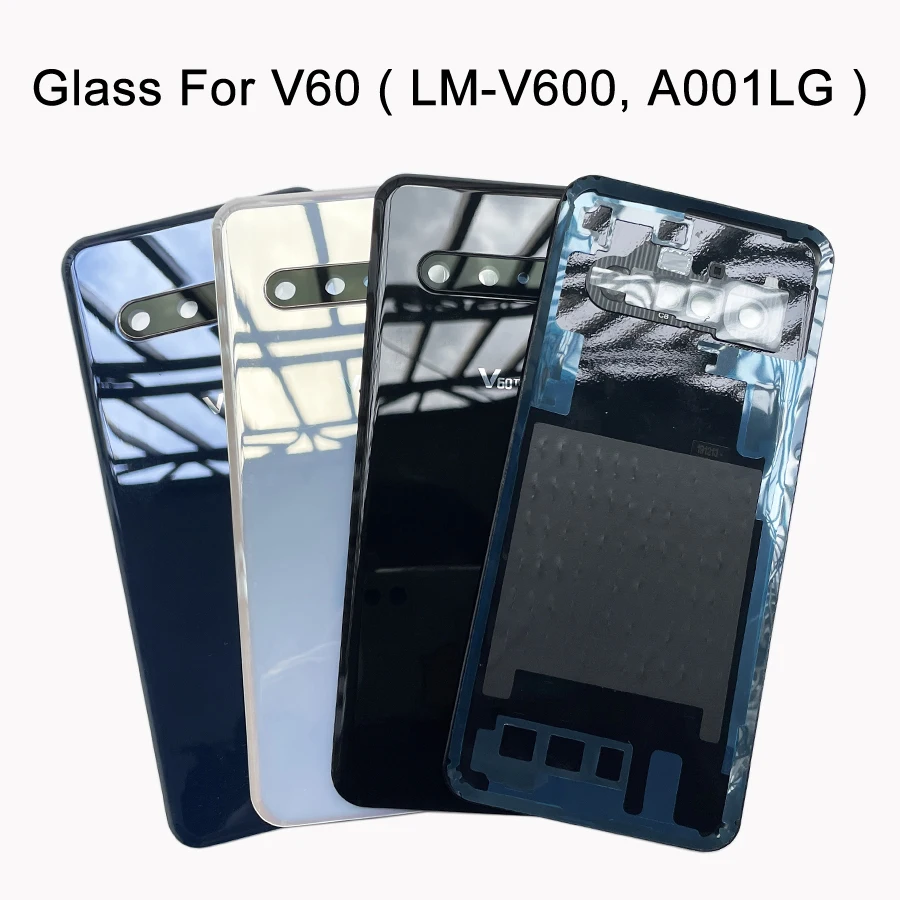 

100% A+++ Glass Back Cover For LG V60 ThinQ 5G Rear Housing Door Battery Cover Back Housing With Camera Lens Replacement