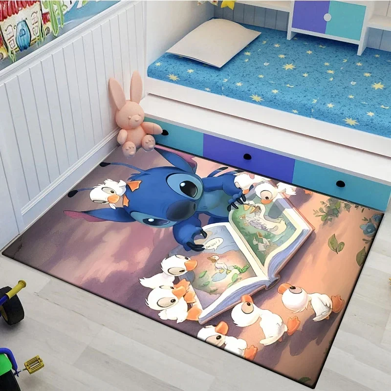 Disney Stitch 3D Printing Large Area Rugs Carpets for Home Living Room Children\'s Bedroom Sofa Doormat Kids Floor Mats Potdemiel