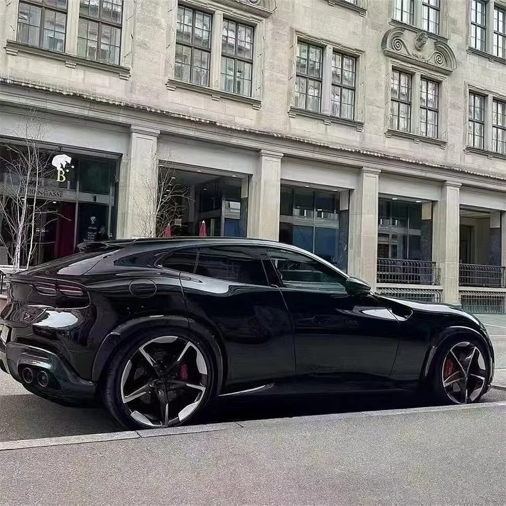 جودة عالية OEM نمط ألياف الكربون الجاف تنورة السيارة الجانب المفسد مناسبة ل FUV