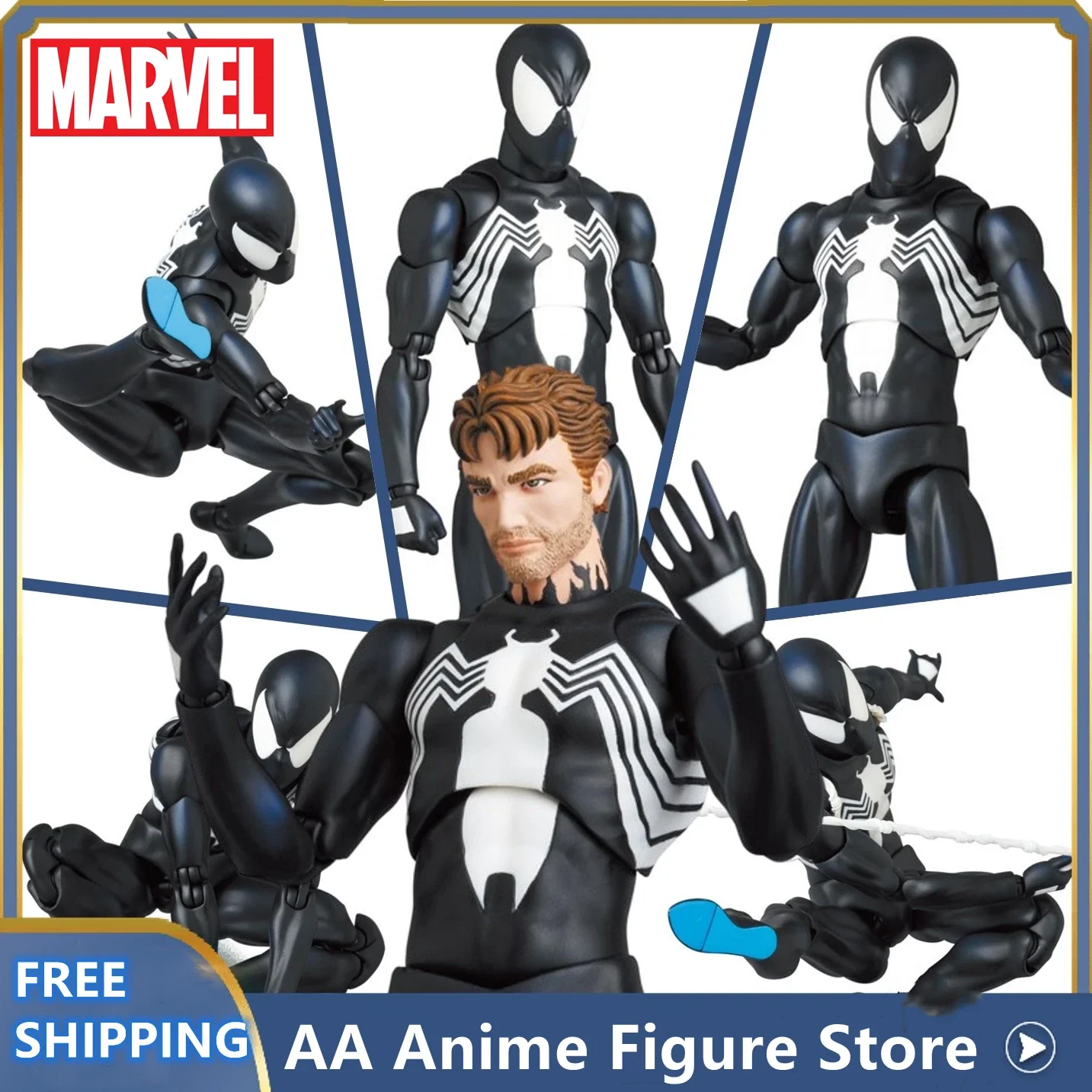 Marvel The Amazing Spider-Man Mafex 147 S.H.Figuarts Spider Man CT 1/12 Anime Venom Symbiotic Figure 6