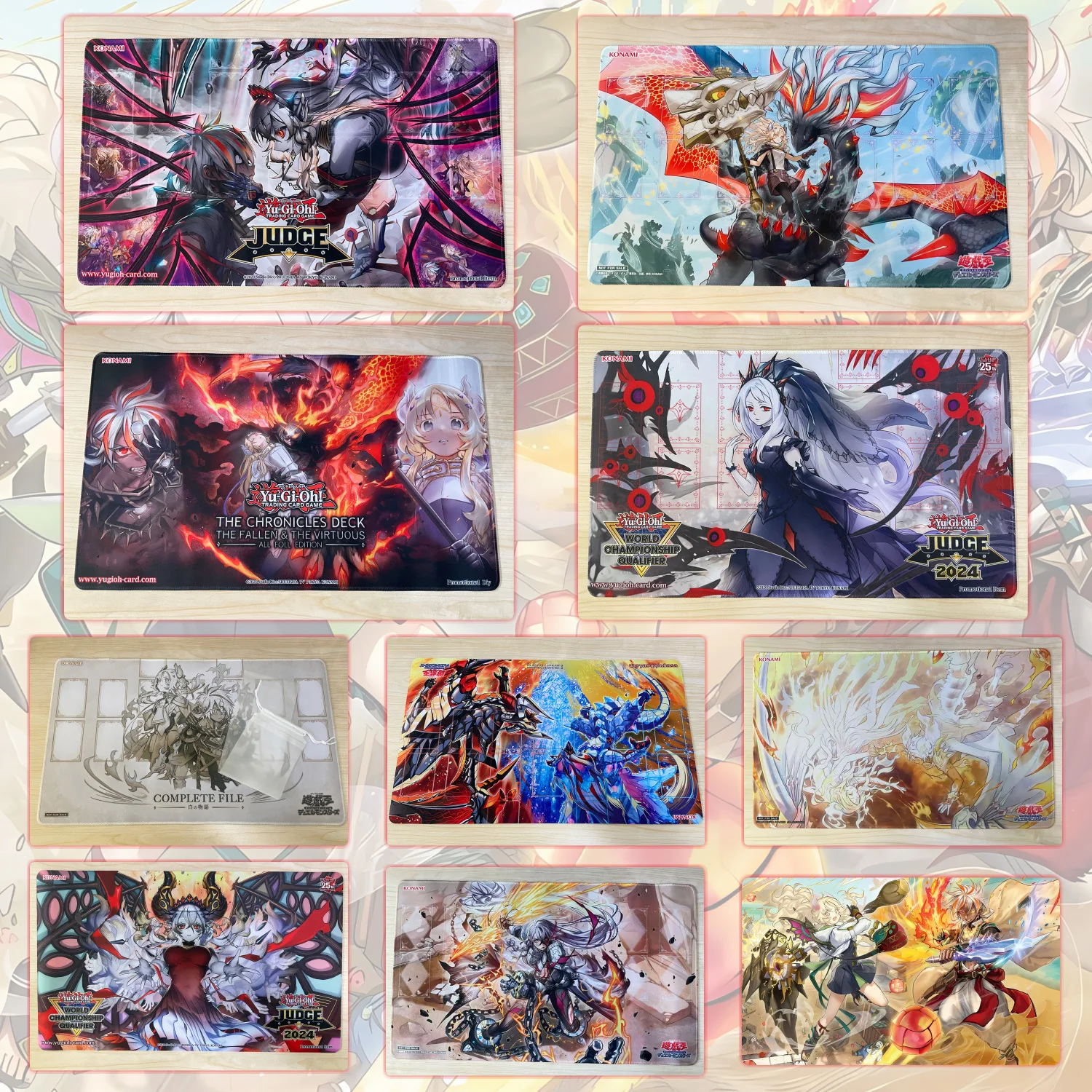 

YuGiOh The Fallen The Virtuous Play Mat DIY Fusion Dispatch TCG Branded Fusion Pad Guiding Quem Fleurdelis Mat Mousepad