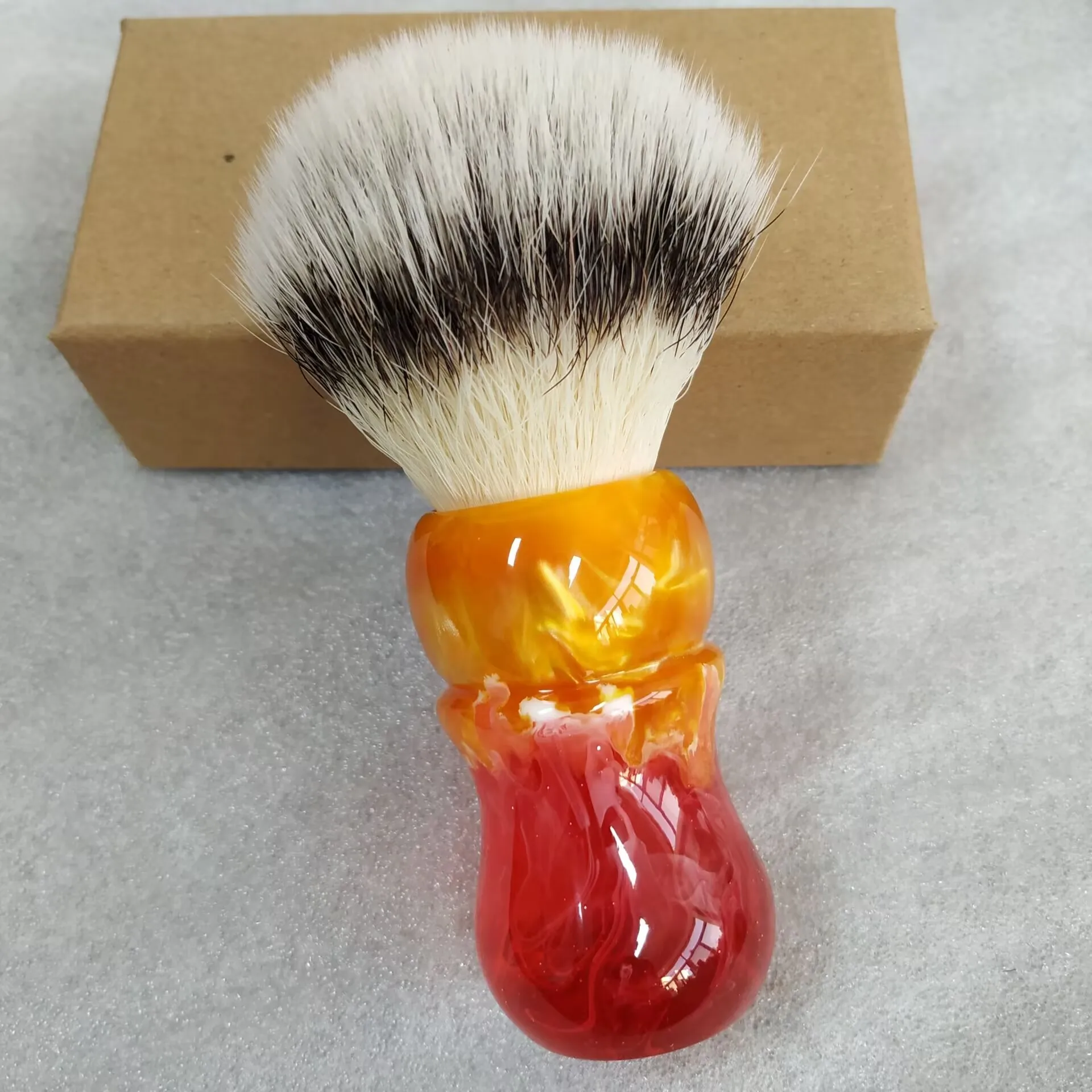 Dscosmetic Gentle Breeze CN6 Synthetic Hair Shaving Brush Worm Resin Handle Shave Brush for Man Wet Shaving