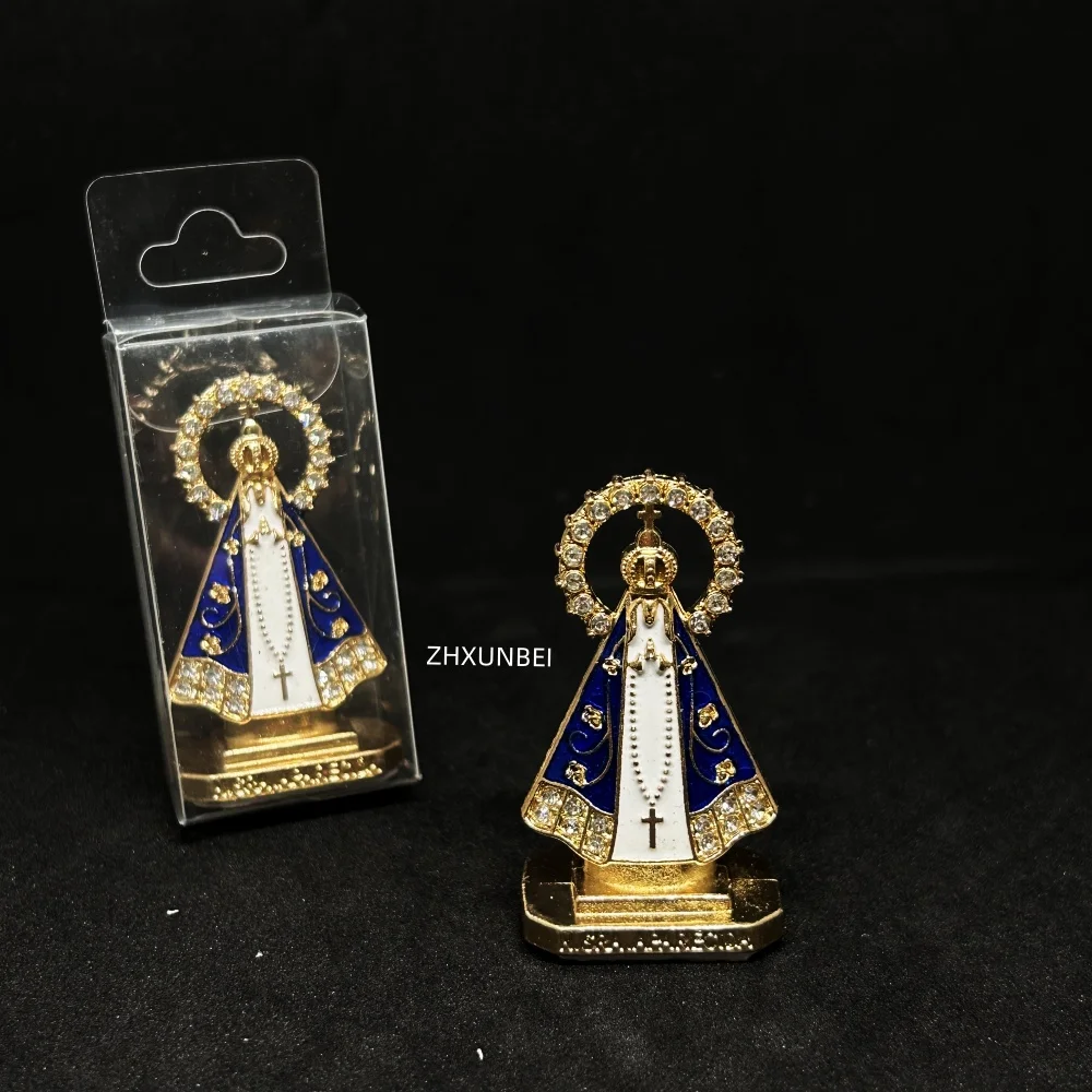 1pc Our Lady Of Aparecida Patroness Of Brazil Catholic Nossa Senhora Aparecida Small Statue Car Decoration Mini Mary Statue