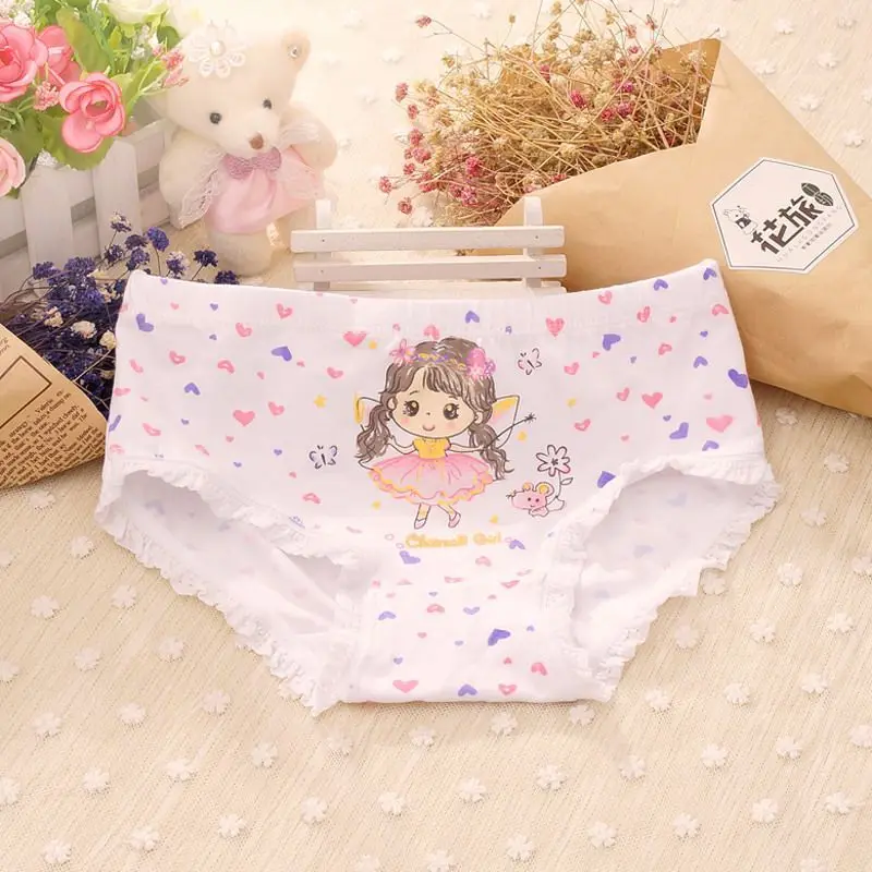 3Pc/Lot Baby Girl Cartoon Briefs Underwear Girls Panties Kids Briefs Underpants Children Underwear 3-12years