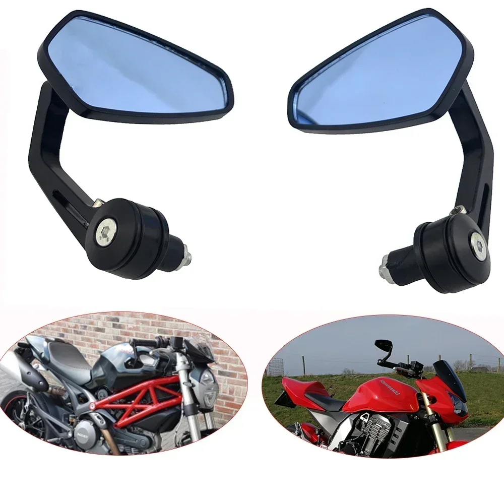 

Smoke Blue Mirror Side Rear View Mirror Set Motorcycle Handle Rod End 7/8'22mm Ducati BMW Honda Suzuki Kawasaki Side Mirror