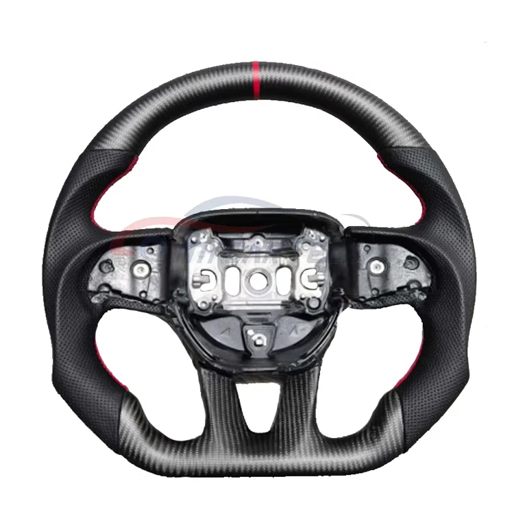 Professional Custom Led Carbon Fiber Leather Car Steering Wheel For Viper charger dodge challenger steering wheel 2014