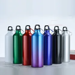 Large Capacity Outdoor Portable Sports Aluminum Kettle Gift Cup Gradient Water Bottle 750ml