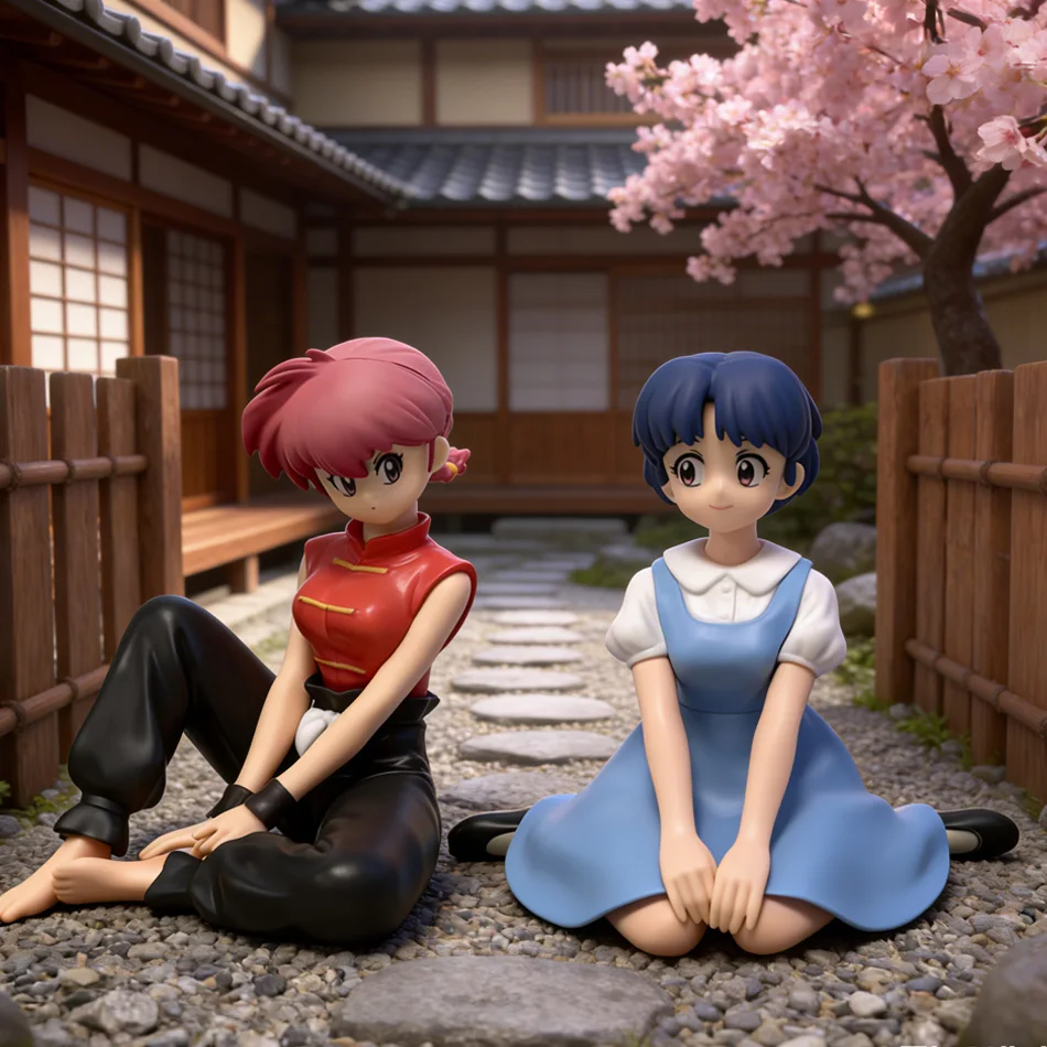 Figura de Acción de Ranma 1/2 Relax Time Shampoo Tendou Akane, Figura de PVC de Ranma, Modelo Coleccionable