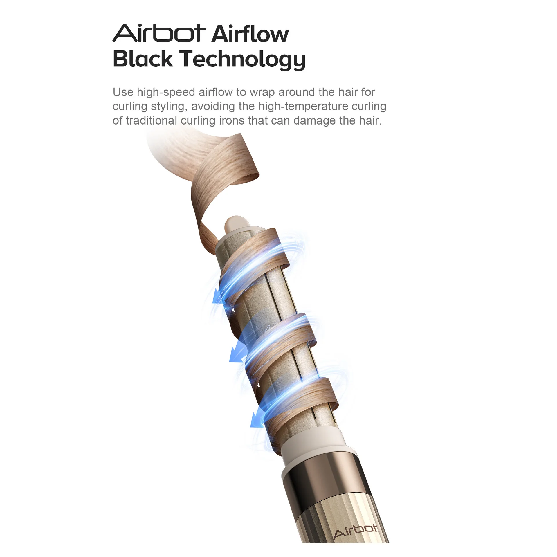 المهنية 6 في 1 Airbot Aria11000RPM عالية السرعة مصفف شعر متعدد الطراز مجفف الشعر الهواء الساخن بوش مكواة فرد الشعر