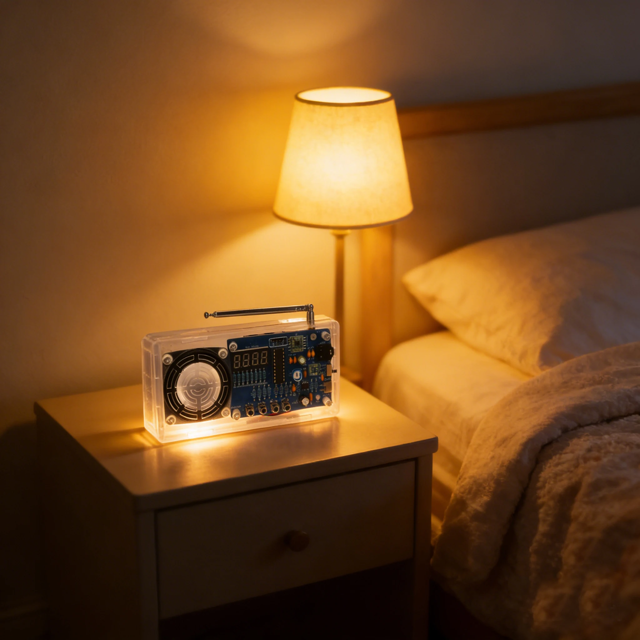 

DIY FM Radio Electronic Kit Adjustable Frequency 87.5-108MHz Digital Display Soldering Project Practice Solder RDA5807M