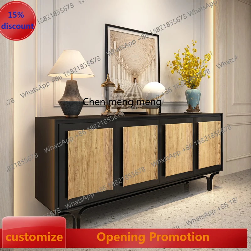 

Medieval style home entrance cabinet Italian high-end villa living room French retro storage decorative cabinet