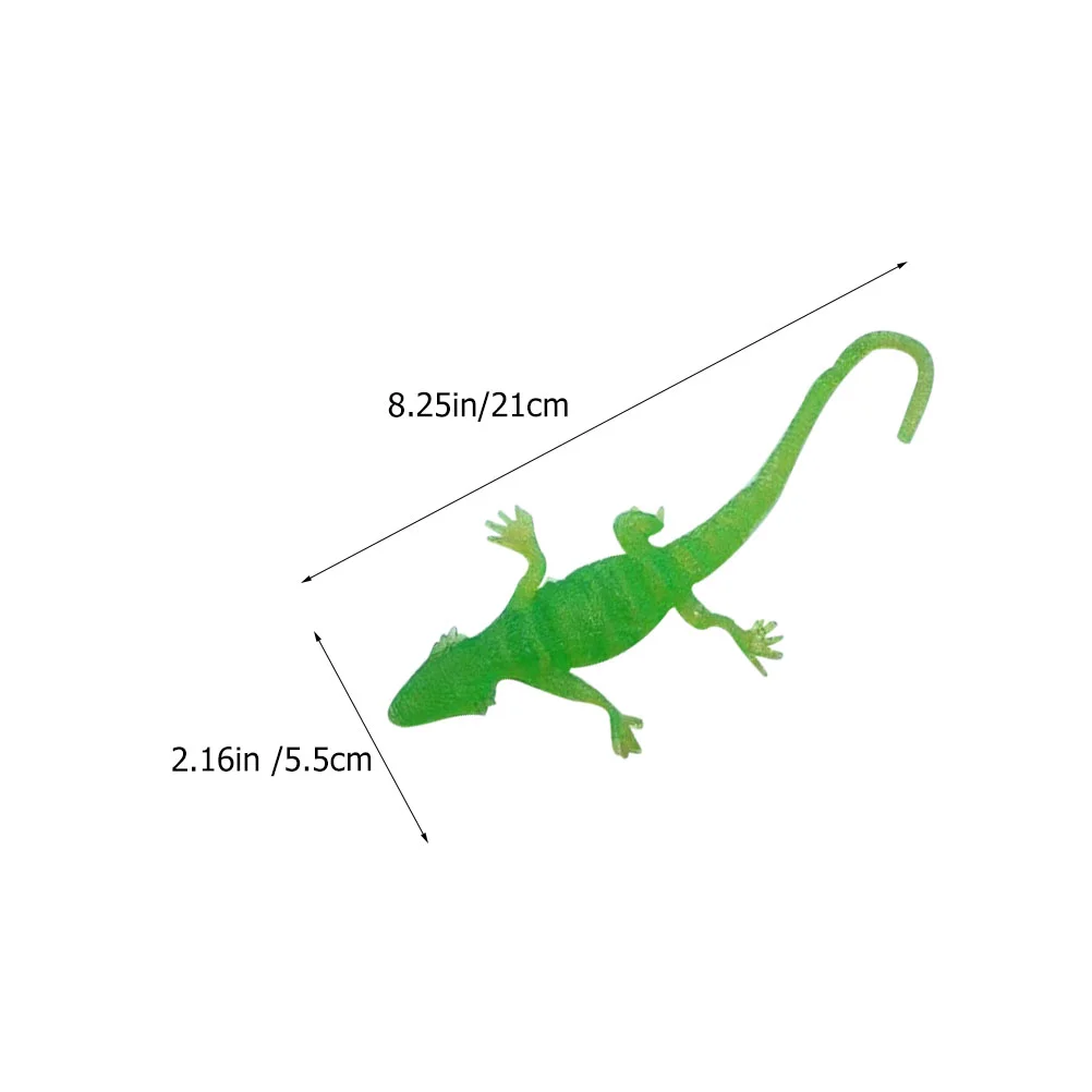 12 Pcs Toy Sticky Lizard Child Kids Portable Stretchy Soft Rubber Rubbery Wall Crawler