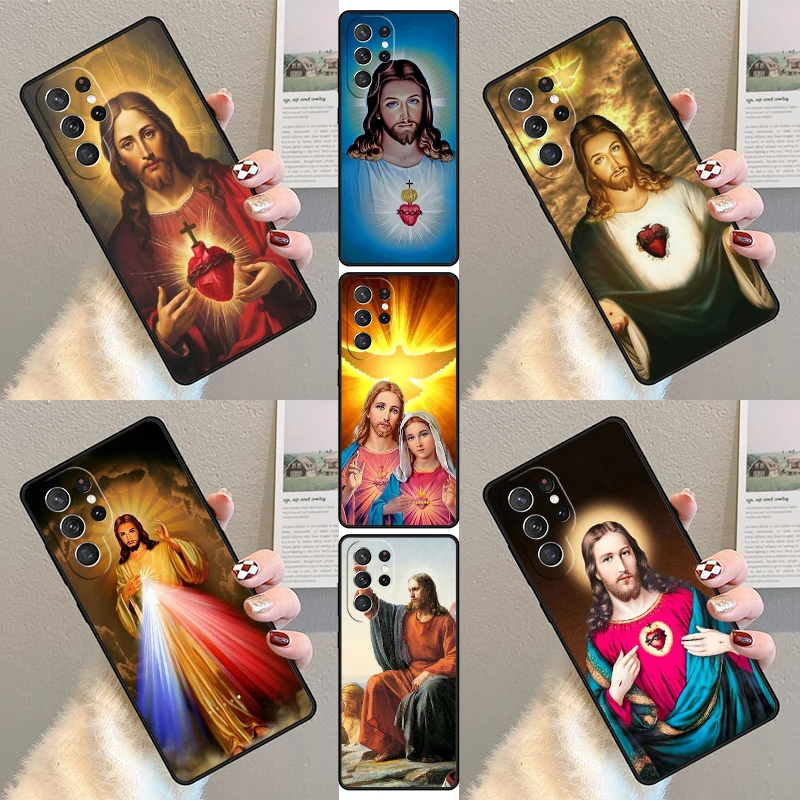 Divine Mercy Jesus Phone Case For Samsung Galaxy S23 S21 S20 FE S24 S22 Ultra Note20 S10 S9 S8 Plus Silicone Cover