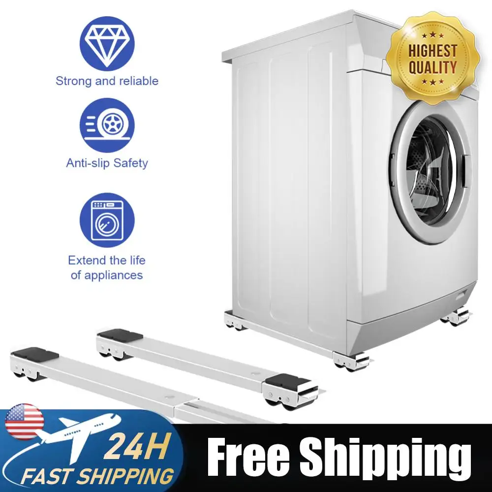 

Комплект из 2-х мобильных опор на колесиках для холодильников и стиральных машин, противоскользящие, выдвижные