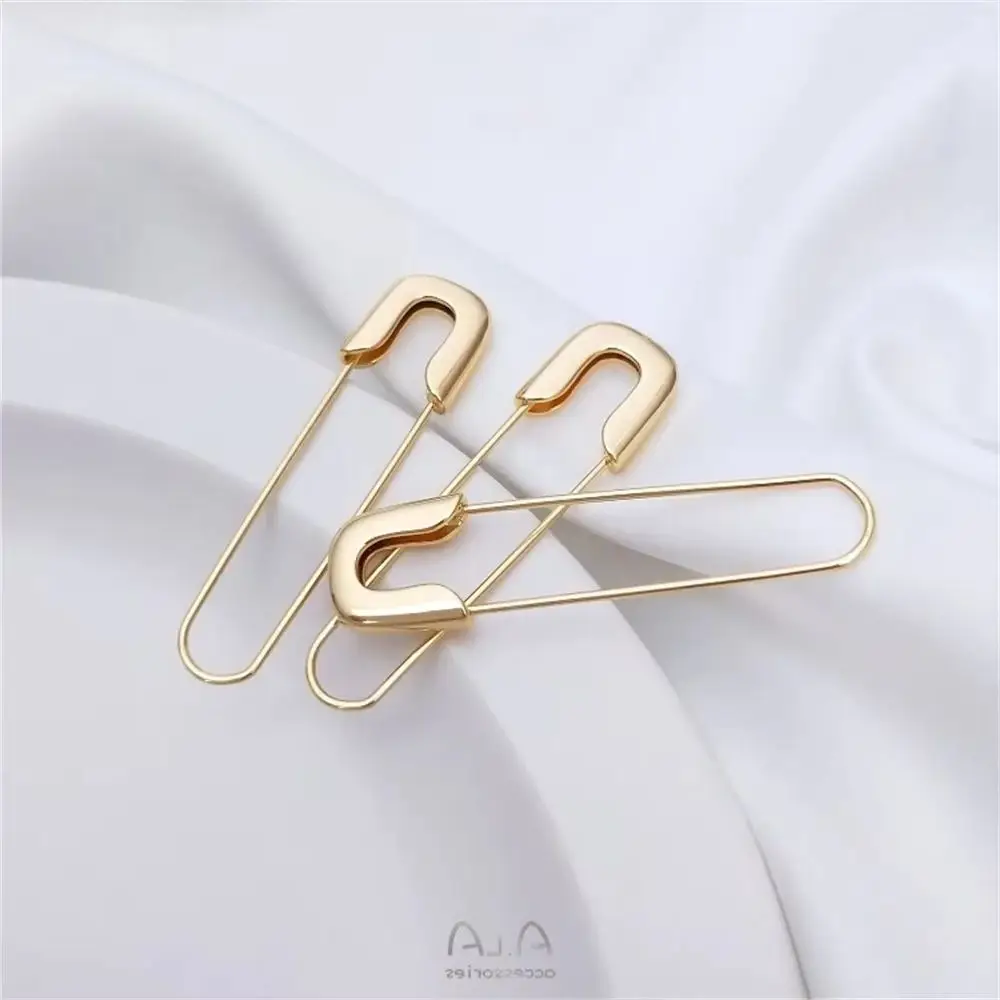 

14K Gold Plating Pin earrings paper clip earrings pendant simple personality female fashionable European and American INS wind