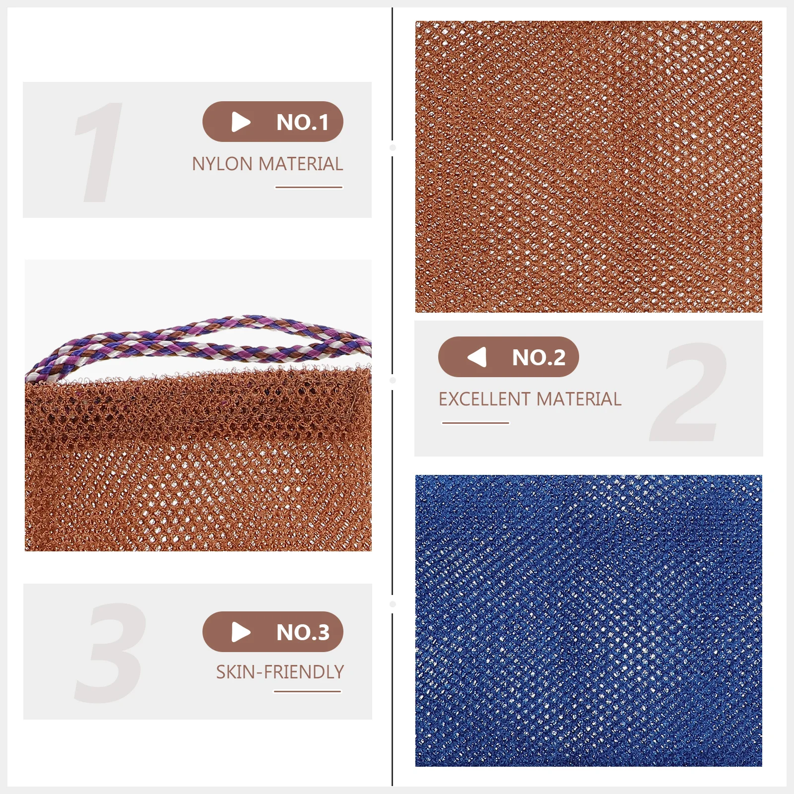 

4Pcs Bath Scrubbers Skin Exfoliating Towels High Quality Long Strip Bath Towels Comfortable Shower Body Scrubbing Cleaner