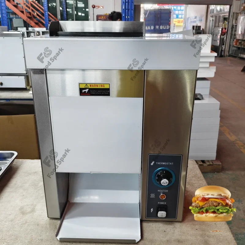 CE Certified Burger Bun Toaster Chain Type Electric Bun Toaster Hamburger Making Machine Equipment