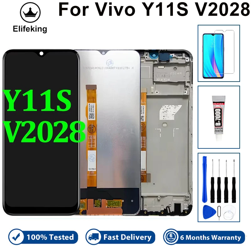 توصية وتحليل لشاشة الهاتف المحمول Pytdf 6.51 بوصة لنموذج VIVO Y11S V2028