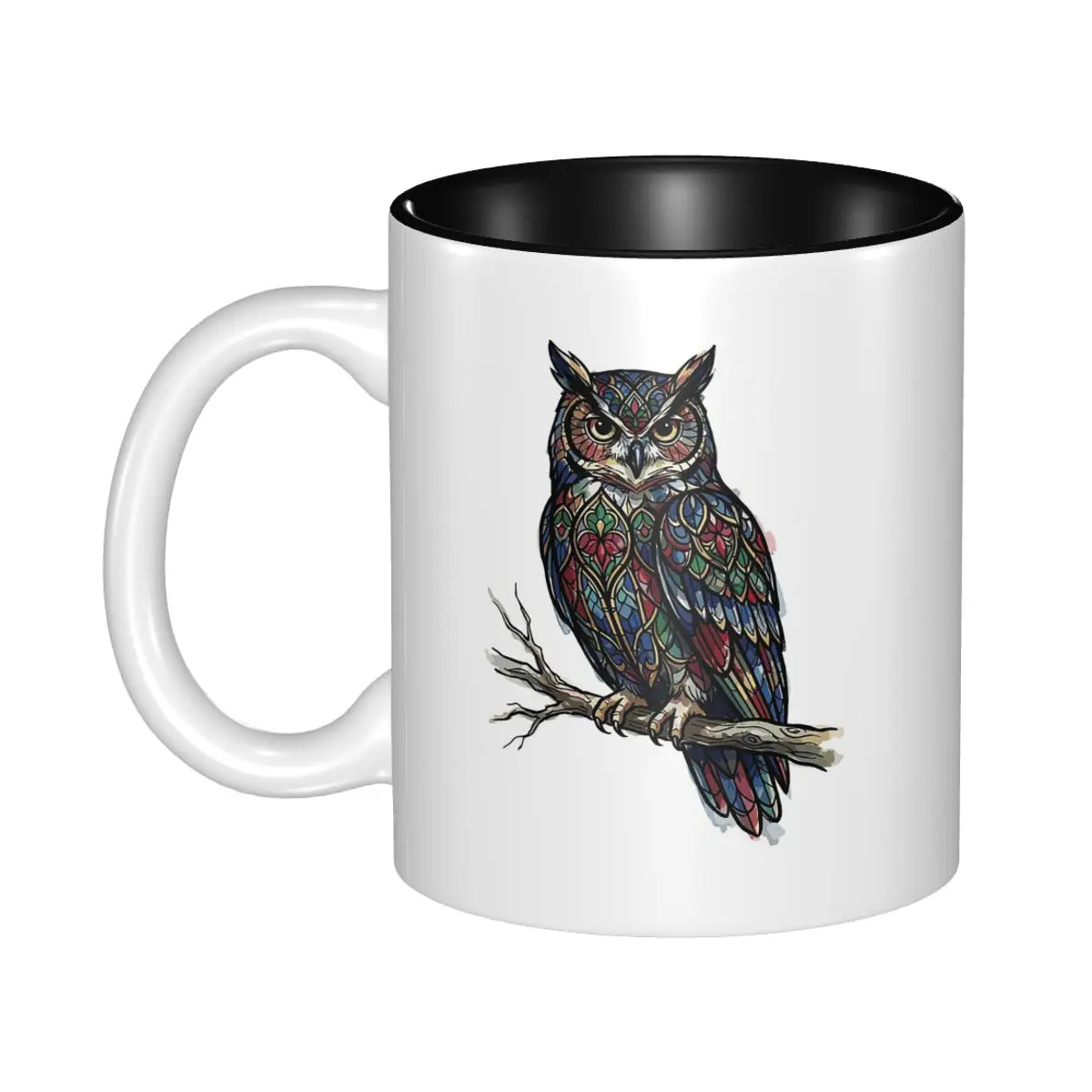Gothic Aesthetic Crypt Owl Watcher Mug Funny Ceramic Coffee Cups Tea Mugs Milk Cup Drinkware Gifts for Woman Man