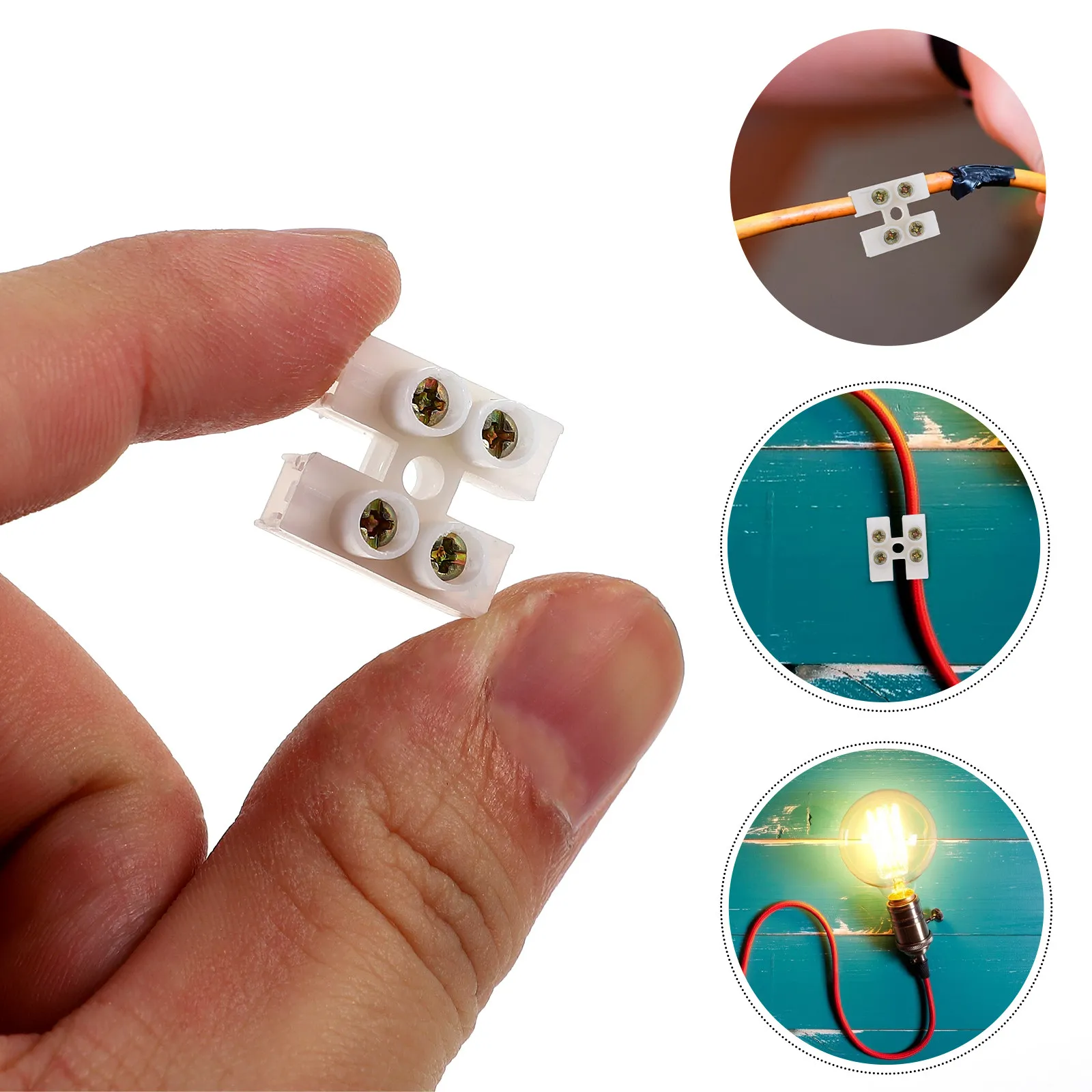 30Pcs Wire Connector Terminal Block Screw Position Quick Connecter High Conductivity Flame Retardant Shell Electrical
