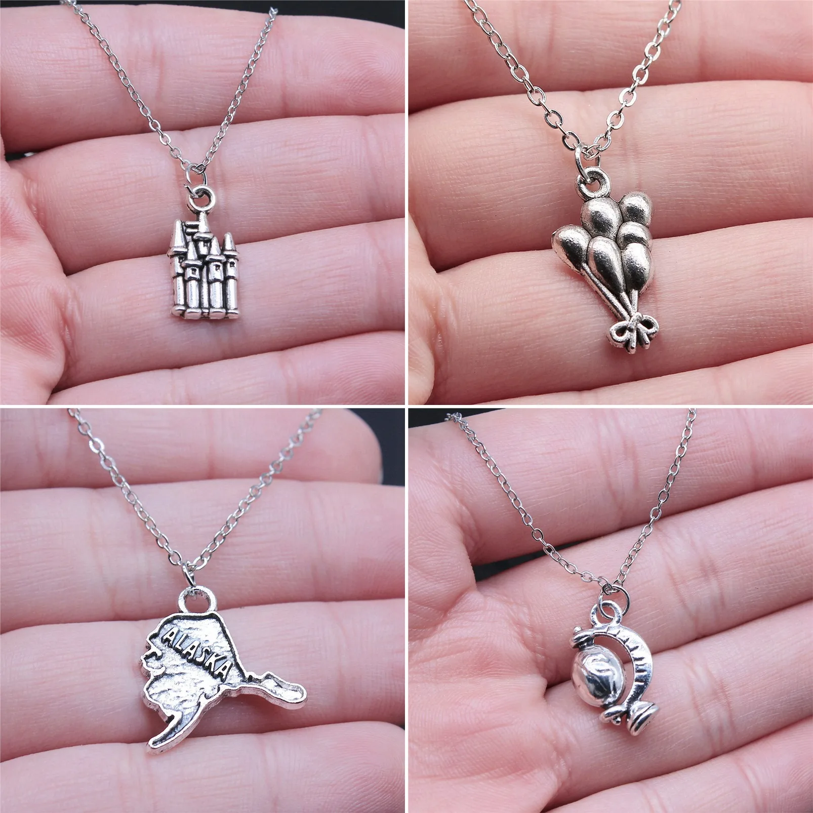 Boho Travel Outer Space Galaxy Wanderlust Necklaces 40cm Short Chain Charm Necklace For Women Boho Vintage Jewelry Gift