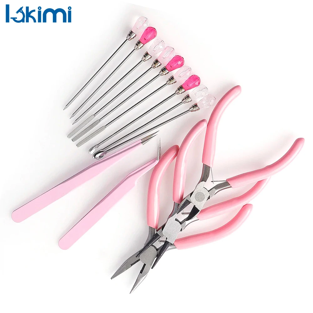 

DIY Crafts Handmade Tool Set, Stainless Steel Needle Nose Pliers Tweezers Jewelry Making Cutting Wire Needle Spoon LA-AA03