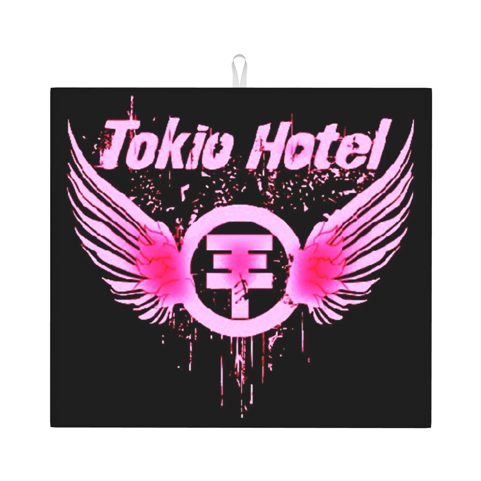 Tokio Hotels Heavy Metal Pop Rock Non Slip Kitchen Counter Protector Mat Barware Tableware Reusable Drying Mat For Kitchen