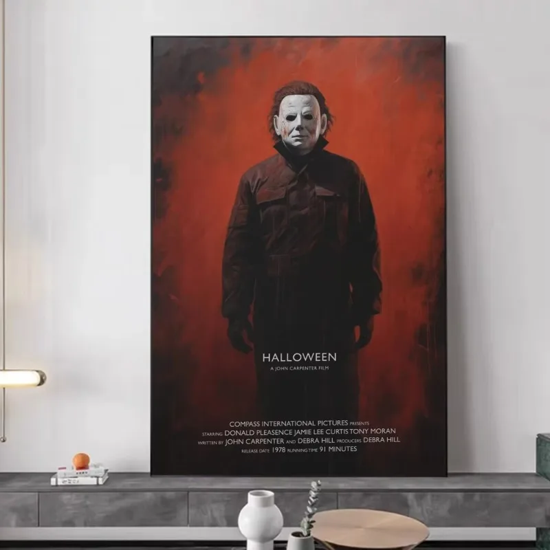 أفلام الرعب الأمريكية للهالوين شخصيات مايكل مايرز ذاتية اللصق ملصق فني مقاوم للماء ورقة ملصق ملصقات جدار ديكو #1