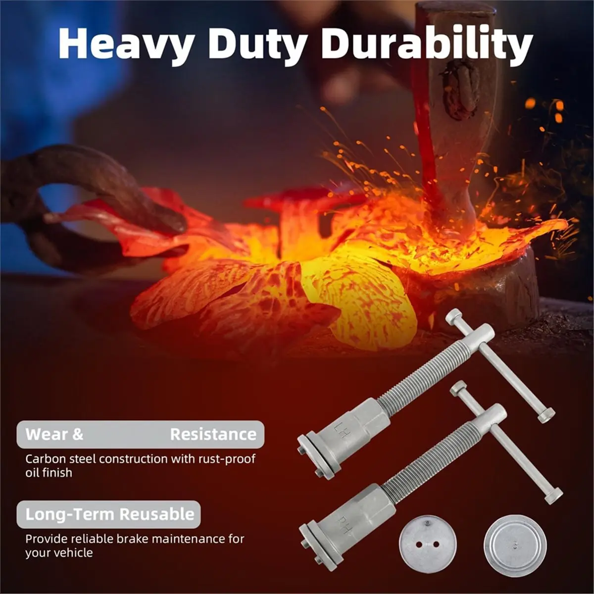 22pcs Disc Brake Caliper Compression Wind Back Tool Kit, Heavy Duty Brake Piston Caliper Compression Tool for Brake Pad