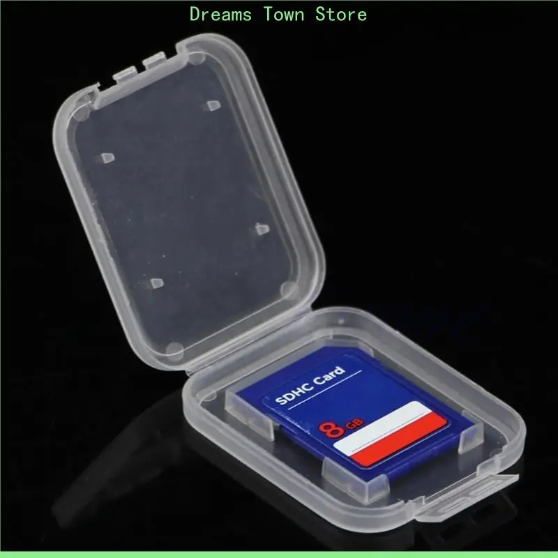 

HX6A 10Pcs SDHC Memory Card Holder Transparent Box Storage for Case Cover Bag Plastic