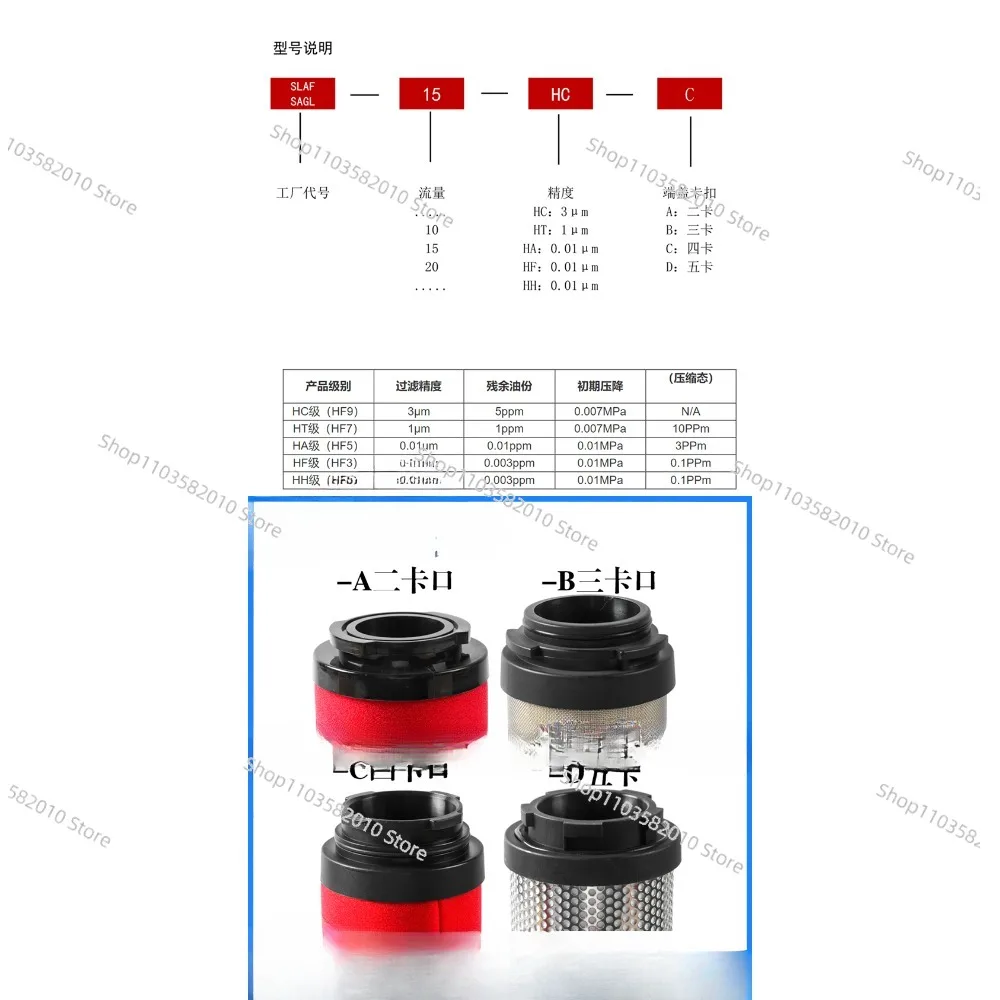 Suitable for Sanli oil mist precision filter cartridge SAGL-20HA SAGL-20HT SAGL-20HC