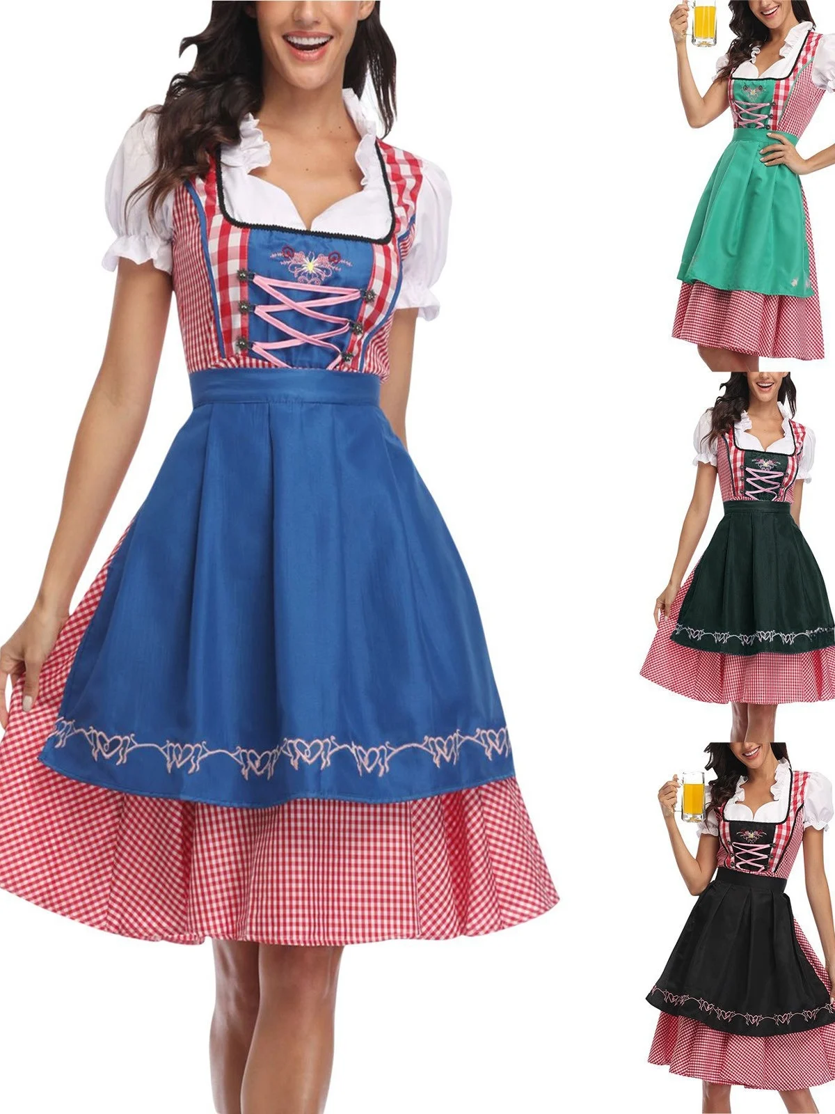 

Костюм для фестиваля пива Mh, женский костюм горничной Dr, наряд на Хэллоуин, весенняя коллекция из смеси полиэстера и спандекса