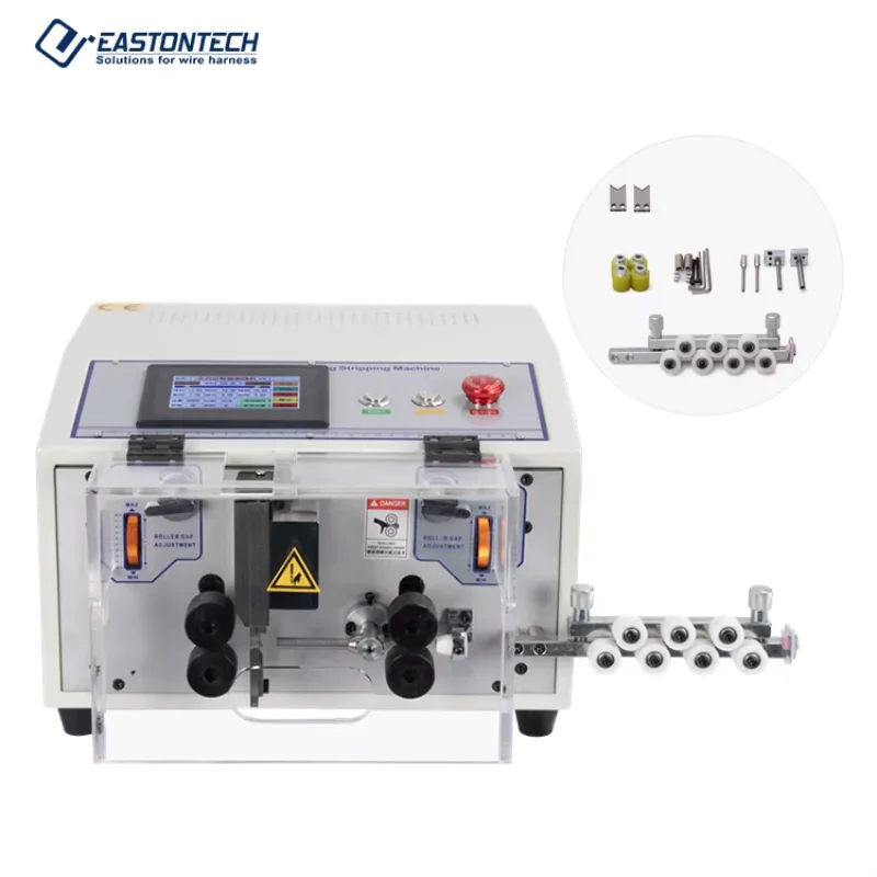 EW-02A+ Touch Screen 0.1-4.5sqmm Automatic Cable Wire Cord Cutting and Stripping Machine