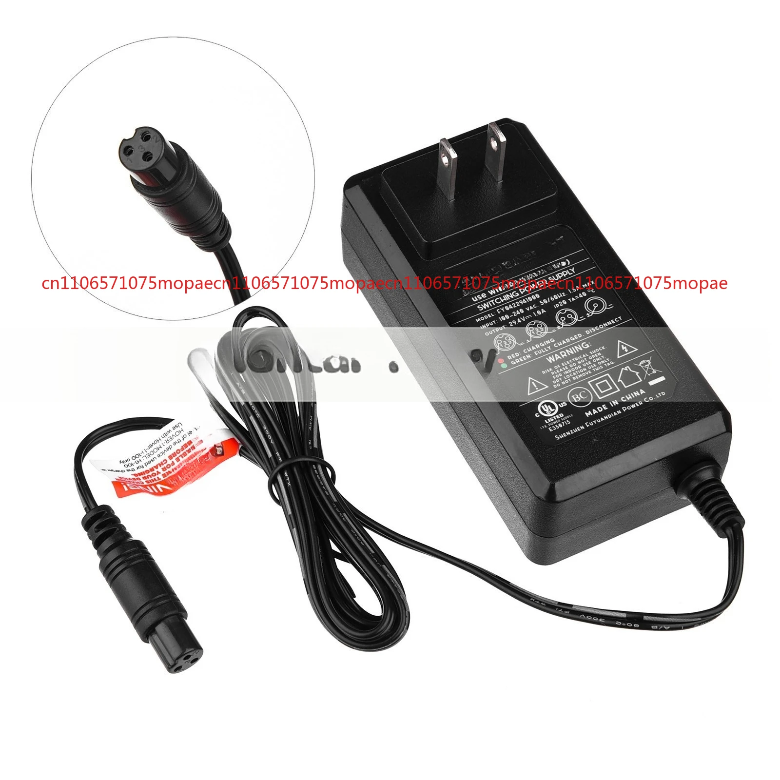 Para cargador Hover-1 Hoverboard 29,4 V 1.0A para Dream i-100 All-Star Ranger Astro Max