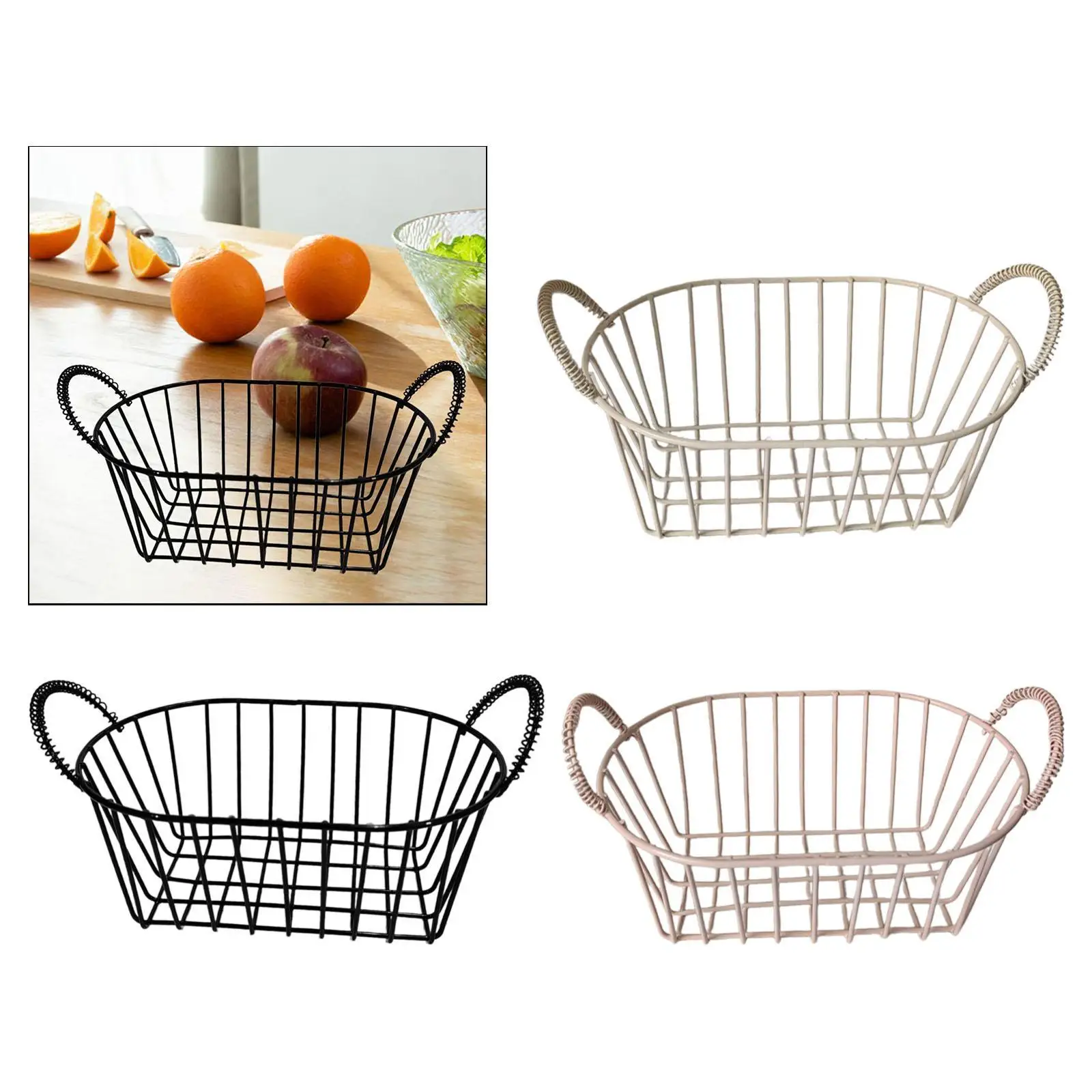 Food Serving Basket Snack Organizer for Cabinets Food Drinks Snacks Garage