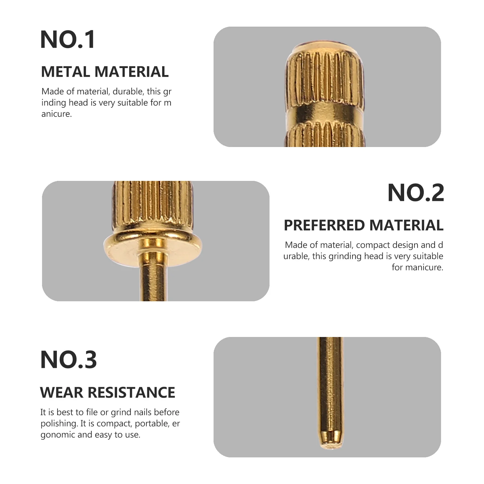 20Pcs Nagel Bohrer Schleif Bands Ersatz Köpfe Maniküre Pediküre Werkzeug Nail art Bohrer Zubehör Langlebig für Natürliche Gel